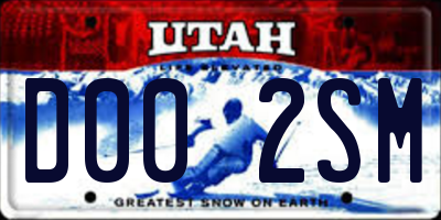 UT license plate D002SM