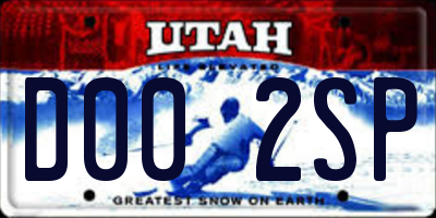 UT license plate D002SP