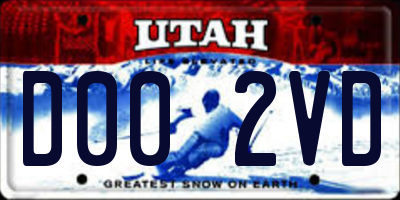 UT license plate D002VD