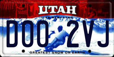 UT license plate D002VJ
