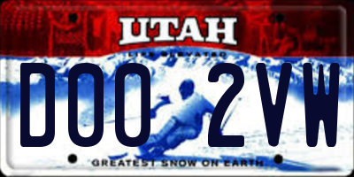 UT license plate D002VW