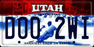 UT license plate D002WI