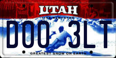 UT license plate D003LT
