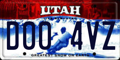 UT license plate D004VZ