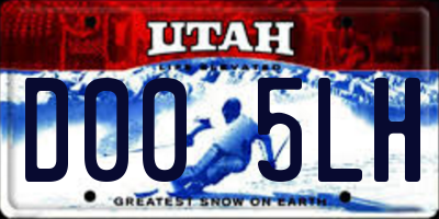 UT license plate D005LH