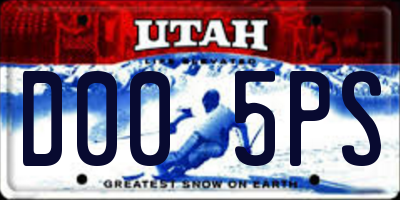 UT license plate D005PS