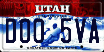 UT license plate D005VA