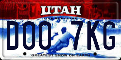 UT license plate D007KG