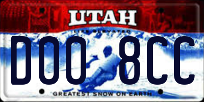 UT license plate D008CC