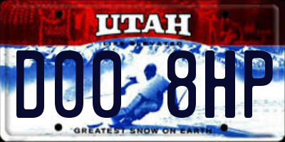 UT license plate D008HP