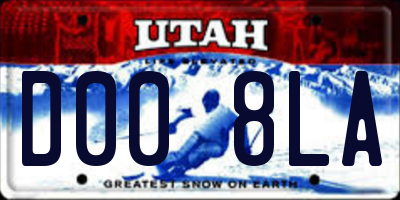 UT license plate D008LA