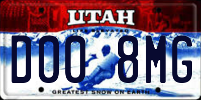 UT license plate D008MG