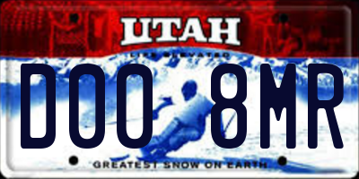 UT license plate D008MR