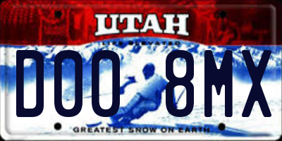 UT license plate D008MX