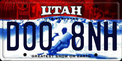 UT license plate D008NH