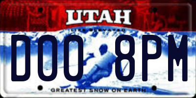 UT license plate D008PM