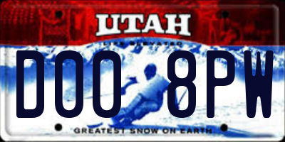 UT license plate D008PW