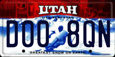 UT license plate D008QN
