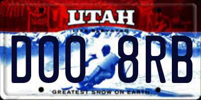 UT license plate D008RB
