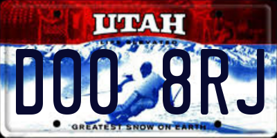 UT license plate D008RJ