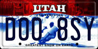 UT license plate D008SY