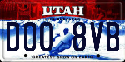 UT license plate D008VB