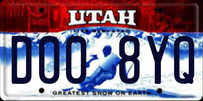 UT license plate D008YQ