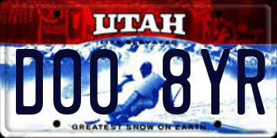 UT license plate D008YR