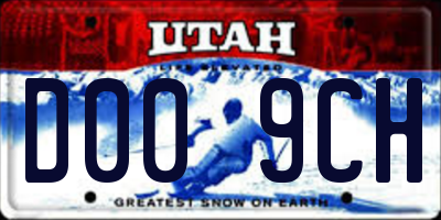 UT license plate D009CH