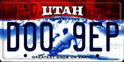 UT license plate D009EP