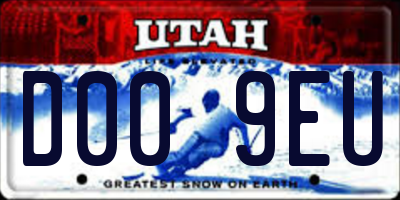 UT license plate D009EU