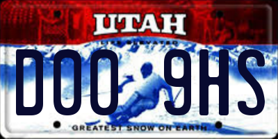 UT license plate D009HS