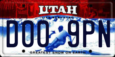 UT license plate D009PN