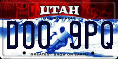 UT license plate D009PQ