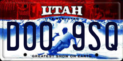 UT license plate D009SQ