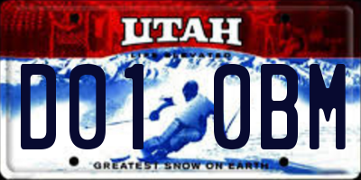 UT license plate D010BM
