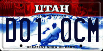 UT license plate D010CM