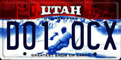 UT license plate D010CX
