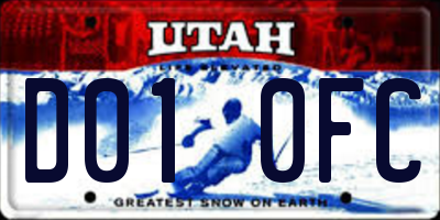 UT license plate D010FC