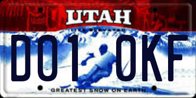 UT license plate D010KF