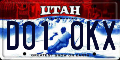 UT license plate D010KX