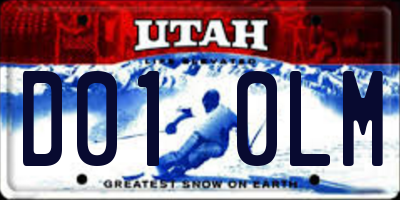 UT license plate D010LM