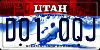 UT license plate D010QJ