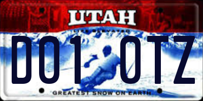 UT license plate D010TZ