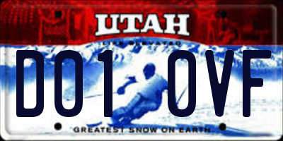 UT license plate D010VF