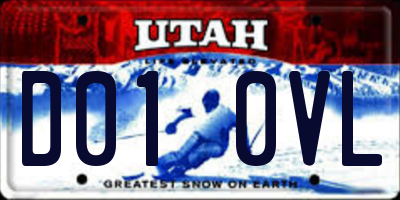 UT license plate D010VL