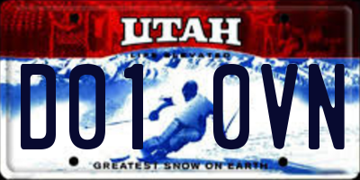 UT license plate D010VN