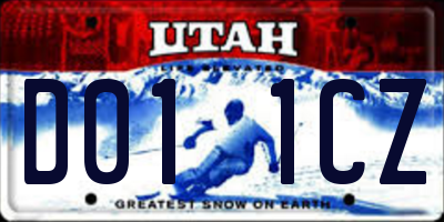 UT license plate D011CZ