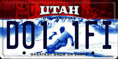 UT license plate D011FI