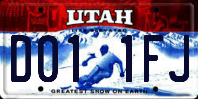 UT license plate D011FJ